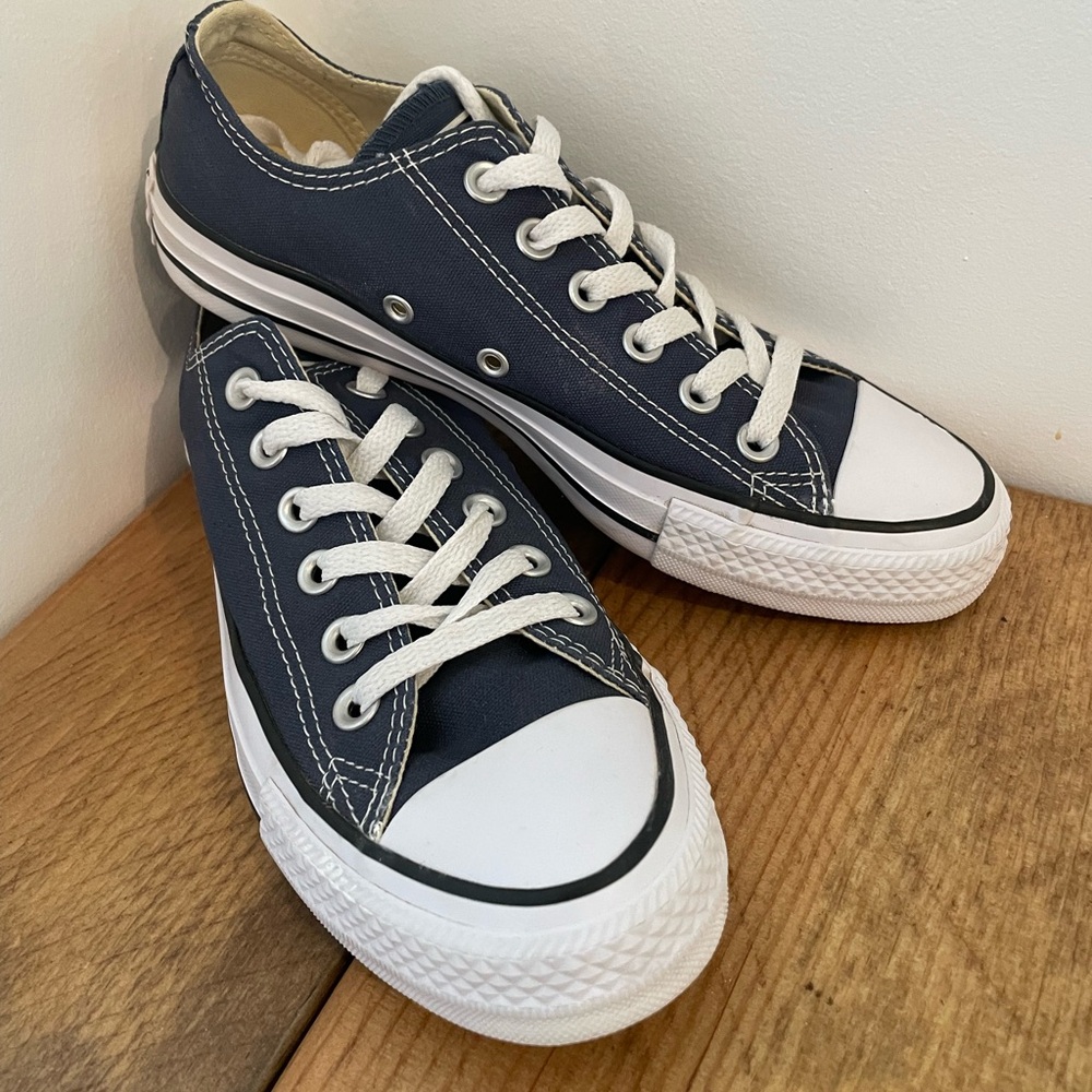 Navy Blue Converse All Star Low Tops
